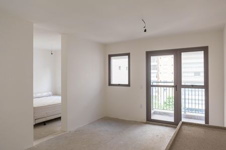 Sala/Cozinha de apartamento à venda com 1 quarto, 26m² em Indianópolis, São Paulo