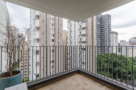 Varanda de apartamento à venda com 1 quarto, 34m² em Indianópolis, São Paulo