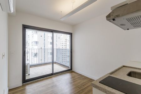 Sala/Cozinha de apartamento à venda com 1 quarto, 34m² em Indianópolis, São Paulo