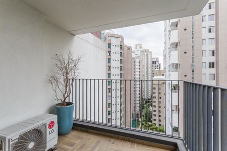 Varanda de apartamento à venda com 1 quarto, 34m² em Indianópolis, São Paulo
