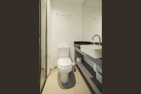 Banheiro de kitnet/studio à venda com 1 quarto, 21m² em Vila Clementino, São Paulo