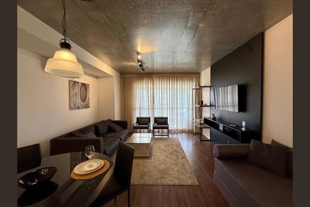 Sala de apartamento para alugar com 1 quarto, 69m² em Cidade Monções, São Paulo