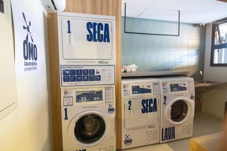 Studio para alugar com 33m², 1 quarto e sem vaga Studio para alugar com 33m², 1 quarto e sem vagaÁrea comum - Lavanderia