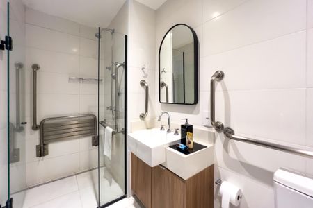 Studio para alugar com 28m², 1 quarto e sem vaga Studio para alugar com 28m², 1 quarto e sem vagaBanheiro