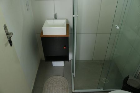 Banheiro da Suíte de apartamento à venda com 1 quarto, 30m² em Barra Funda, São Paulo