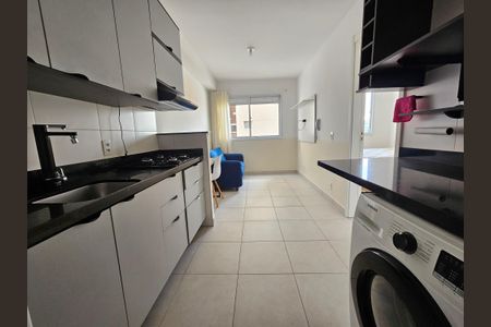 Cozinha de apartamento para alugar com 1 quarto, 28m² em Jardim Caravelas, São Paulo