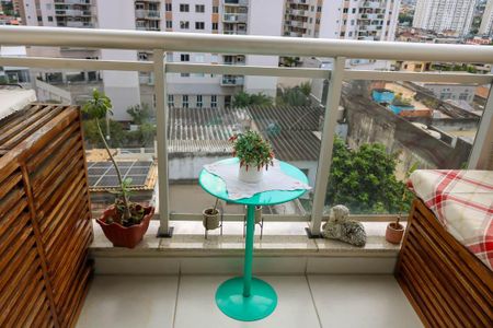 Varanda da Sala de apartamento à venda com 2 quartos, 62m² em Todos Os Santos, Rio de Janeiro