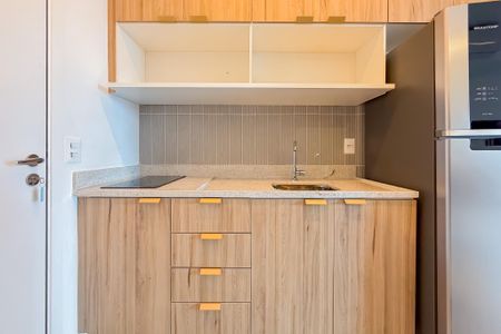 Cozinha de kitnet/studio para alugar com 1 quarto, 25m² em Vila Mariana, São Paulo
