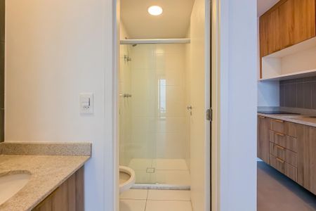 Banheiro de kitnet/studio para alugar com 1 quarto, 25m² em Vila Mariana, São Paulo