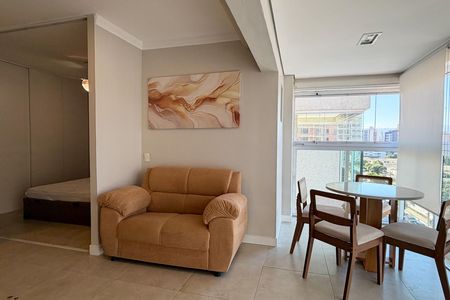 Sala de apartamento para alugar com 1 quarto, 55m² em Ponta da Praia, Santos