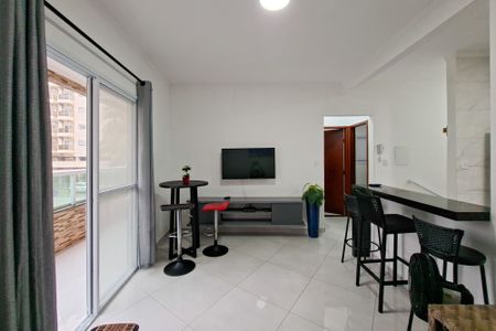 Sala de casa de condomínio para alugar com 2 quartos, 66m² em Aviação, Praia Grande
