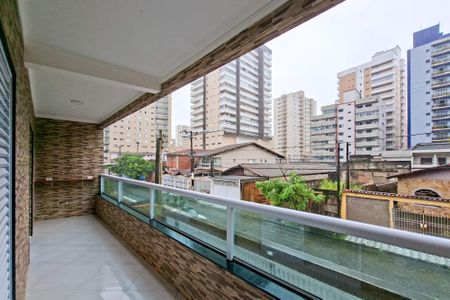 Sacada da Sala de casa de condomínio para alugar com 2 quartos, 66m² em Aviação, Praia Grande