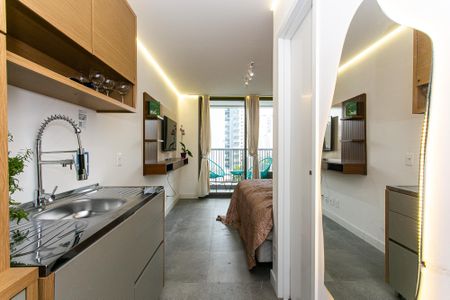 Studio para alugar com 24m², 1 quarto e sem vaga Studio para alugar com 24m², 1 quarto e sem vagaCozinha