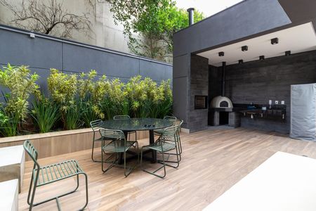 Studio para alugar com 31m², 1 quarto e sem vaga Studio para alugar com 31m², 1 quarto e sem vagaÁrea comum - Churrasqueira