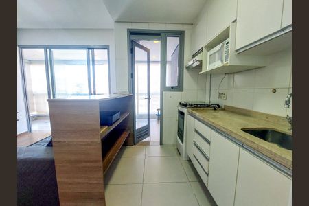 Cozinha de apartamento para alugar com 1 quarto, 53m² em Santo Amaro, São Paulo