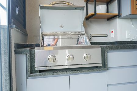 Studio à venda com 34m², 1 quarto e 1 vagaChurrasqueira