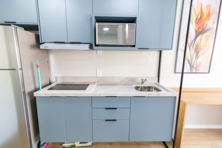 Cozinha de kitnet/studio à venda com 1 quarto, 27m² em Partenon, Porto Alegre