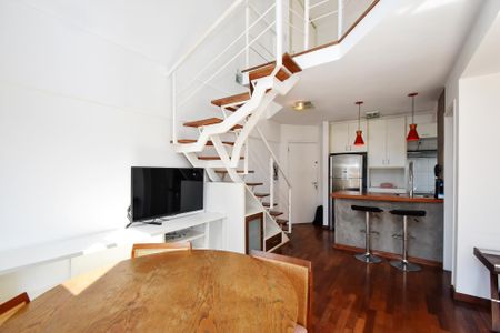 Apartamento para alugar com 63m², 1 quarto e 2 vagasSala