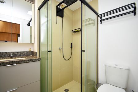 Studio para alugar com 25m², 1 quarto e sem vaga Studio para alugar com 25m², 1 quarto e sem vagaBanheiro