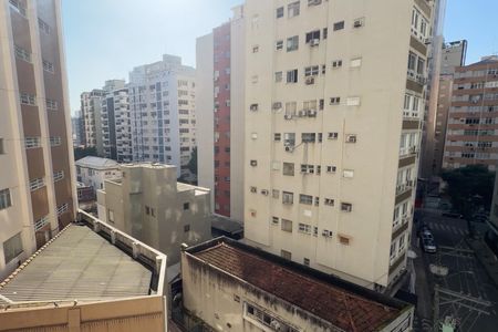 Vista da sala de apartamento para alugar com 1 quarto, 77m² em Gonzaga, Santos