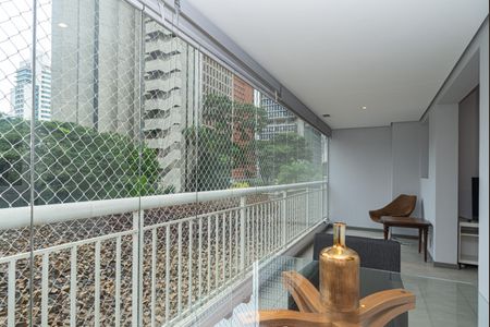Varanda da Sala de apartamento para alugar com 1 quarto, 58m² em Cerqueira César, São Paulo