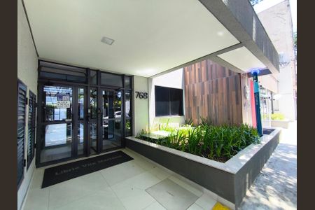 Studio para alugar com 23m², 1 quarto e sem vagaFachada + Plaquinha