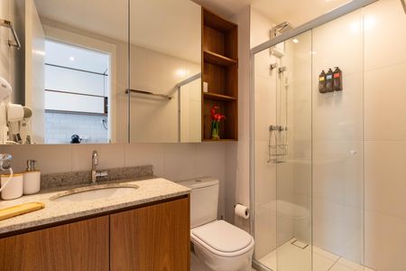 Studio para alugar com 27m², 1 quarto e sem vaga Studio para alugar com 27m², 1 quarto e sem vagaBanheiro