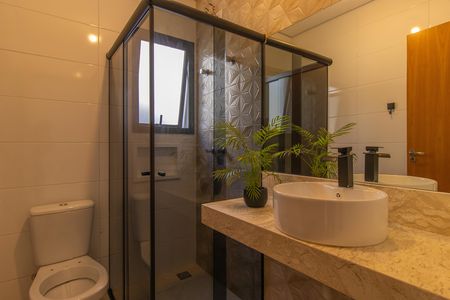 Casa de condomínio para alugar com 135m², 3 quartos e 2 vagasBanheiro Social