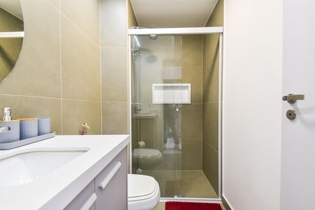 Banheiro de kitnet/studio à venda com 1 quarto, 27m² em Chácara Klabin, São Paulo