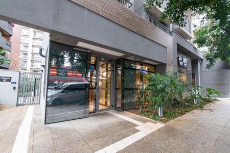 Studio para alugar com 28m², 1 quarto e sem vaga Studio para alugar com 28m², 1 quarto e sem vagaFachada