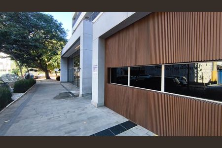 Fachada + Plaquinha de kitnet/studio para alugar com 1 quarto, 22m² em Paraíso, São Paulo