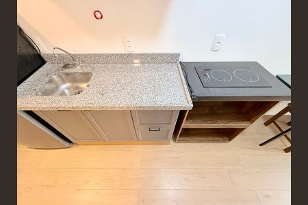 Studio à venda com 29m², 1 quarto e sem vagaCozinha 