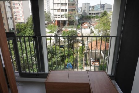 Studio à venda com 26m², 1 quarto e sem vagaVaranda
