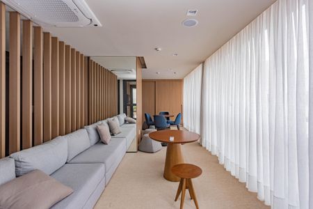 Studio para alugar com 27m², 1 quarto e sem vaga Studio para alugar com 27m², 1 quarto e sem vagaÁrea comum - Salão de festas