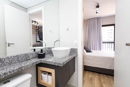 Studio para alugar com 25m², 1 quarto e sem vaga Studio para alugar com 25m², 1 quarto e sem vagaBanheiro