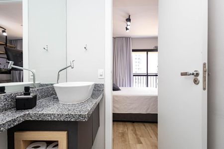 Studio para alugar com 25m², 1 quarto e sem vaga Studio para alugar com 25m², 1 quarto e sem vagaBanheiro