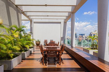 Apartamento para alugar com 33m², 1 quarto e 1 vagaÁrea gourmet