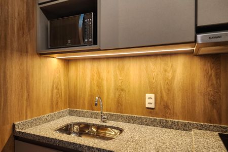 Studio à venda com 26m², 1 quarto e 1 vaga Studio à venda com 26m², 1 quarto e 1 vagaCozinha