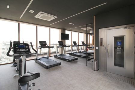 Studio para alugar com 28m², 1 quarto e sem vaga Studio para alugar com 28m², 1 quarto e sem vagaÁrea comum - Academia