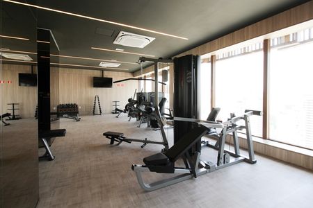 Studio para alugar com 28m², 1 quarto e sem vaga Studio para alugar com 28m², 1 quarto e sem vagaÁrea comum - Academia