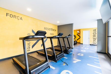 Apartamento para alugar com 29m², 1 quarto e 1 vaga Apartamento para alugar com 29m², 1 quarto e 1 vagaÁrea comum - Academia