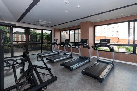 Studio para alugar com 28m², 1 quarto e sem vaga Studio para alugar com 28m², 1 quarto e sem vagaÁrea Comum - Academia