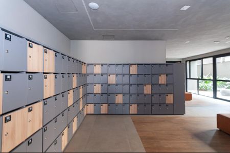 Studio para alugar com 28m², 1 quarto e sem vaga Studio para alugar com 28m², 1 quarto e sem vagaÁrea comum - Cofres de entrega