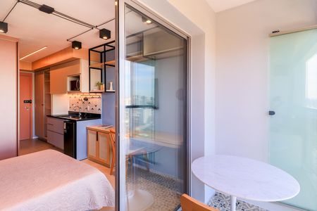 Studio para alugar com 25m², 1 quarto e sem vagaVaranda