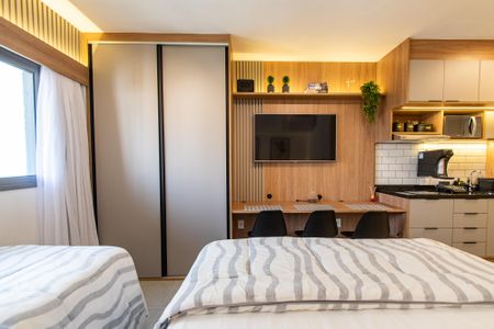 Studio à venda com 27m², 1 quarto e sem vagaSala/quarto