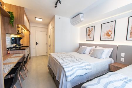 Studio à venda com 27m², 1 quarto e sem vagaSala/quarto