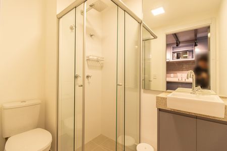 Studio para alugar com 27m², 1 quarto e sem vaga Studio para alugar com 27m², 1 quarto e sem vagaBanheiro