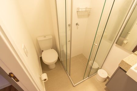 Studio para alugar com 27m², 1 quarto e sem vaga Studio para alugar com 27m², 1 quarto e sem vagaBanheiro