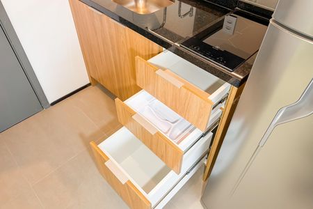 Studio para alugar com 22m², 1 quarto e sem vaga Studio para alugar com 22m², 1 quarto e sem vagaCozinha - Armários
