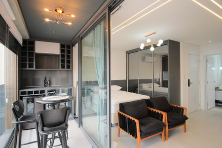 Studio para alugar com 36m², 1 quarto e 1 vagaVaranda